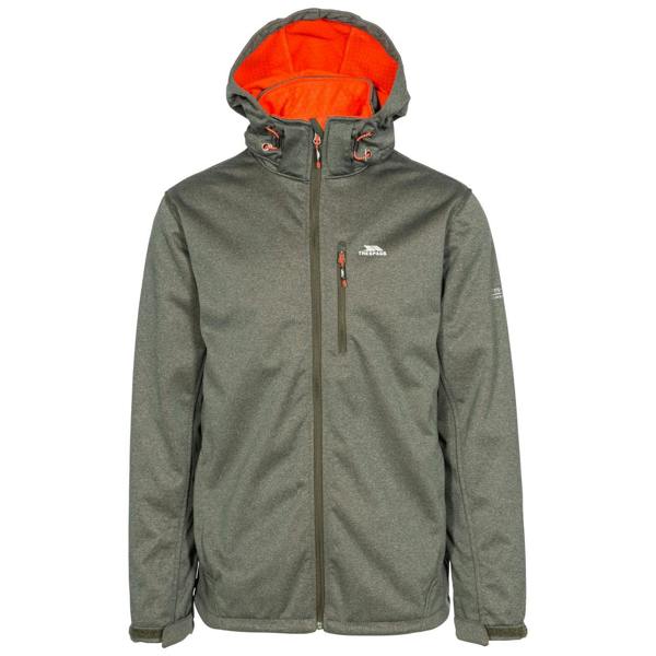 Trespass Mens Maynard TP75 Softshell Jacket - Olive Marl - 