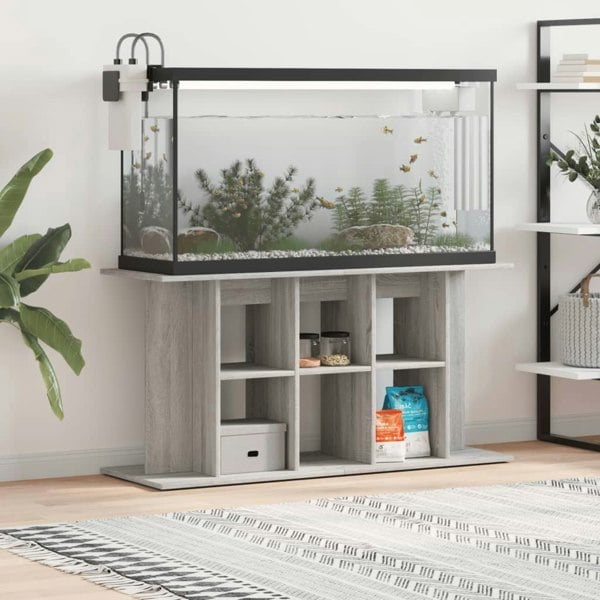 Berkfield Aquarium Stand Grey Sonoma 120x40x60 cm Engineered Wood