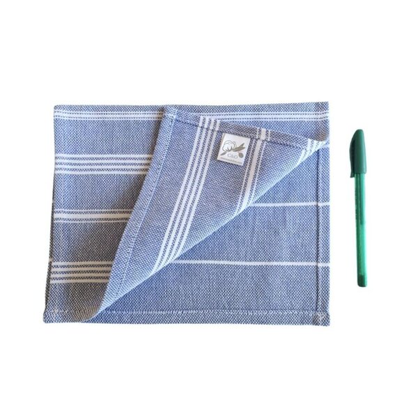Cotton and Olive New Trendy Cotton Face Cloth, Blue | Set of 5