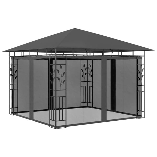 Berkfield Gazebo with Mosquito Net 3x3x2.73 m Anthracite 180 g/ma_