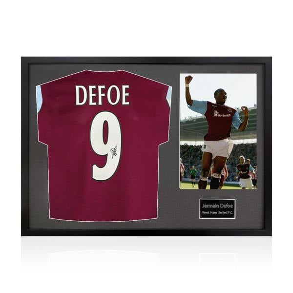 Jermain Defoe Signed West Ham Shirt Classic Frame