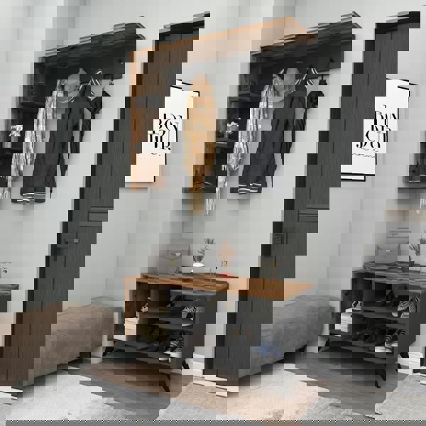 Destina Home Hallway Coat Rack with Shelves Cassia