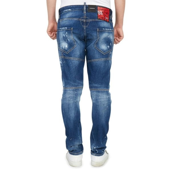 DSQUARED2 S74LB0970 S30663 TIDY BIKER JEAN 470 NAVY BLUE JEANS Mens 46