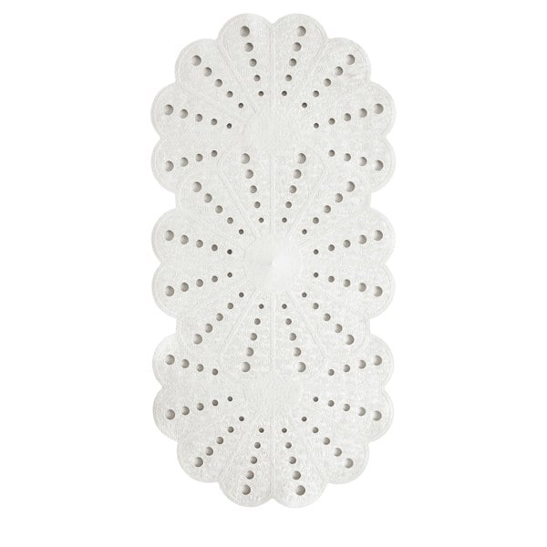 Showerdrape Petal White 740 x 360mm Anti-slip Bath Mat