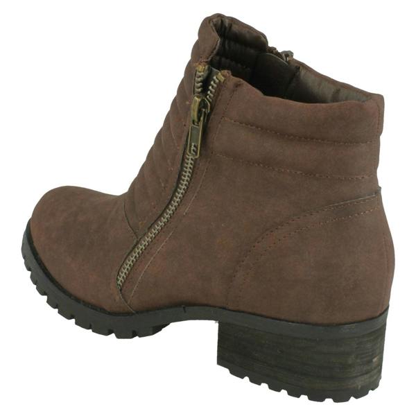 Spot On Ladies Spot On Chunky Ankle Boots