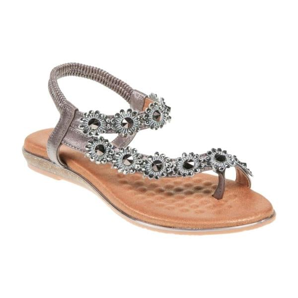 Lunar Womens Charlotte II Sandals - Pewter