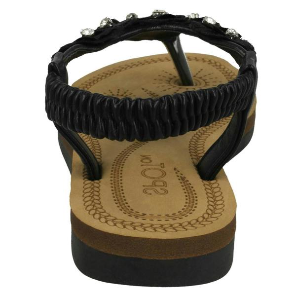 Spot On Girls Spot On Toepost Flower Trim Sandals