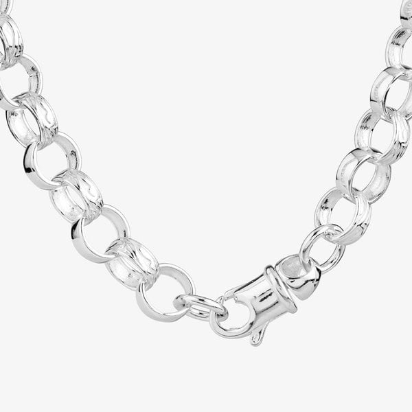 T. H. Baker Sterling Silver 24 inch Patterned Belcher Chain S1075-24