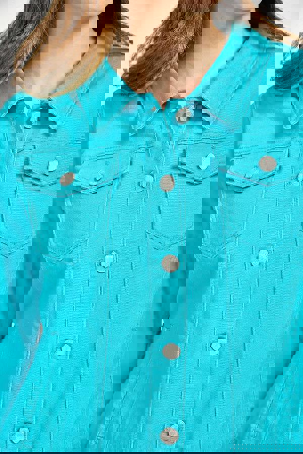 Mudflower Coloured Denim Jacket