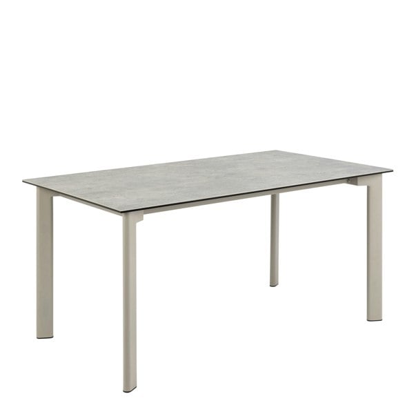 Furniture To Go Palermo Ceramic Dining Table in Grey 160x75cm Included 4 Ella Swivel Beige Dining Chairs