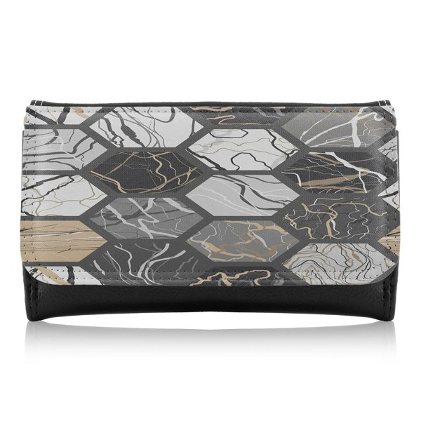 Benjamin Tate Design Hexagon Marble Maxi Purse