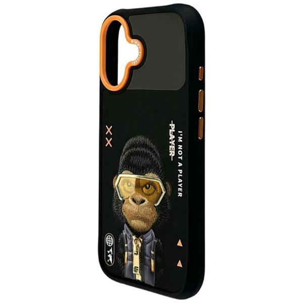 Nimmy Friends Nimmy Cool & Cute 2.0 Gorilla Case with MagSafe for iPhone 17 6.3" Black Orange - N-KMLL-IP17-016