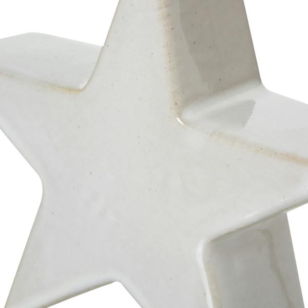 Hill Interiors Ceramic Star Christmas Decoration - White - 