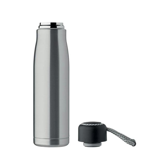MidOcean Cordle Double Wall 500ml Water Bottle - Matt Silver - 