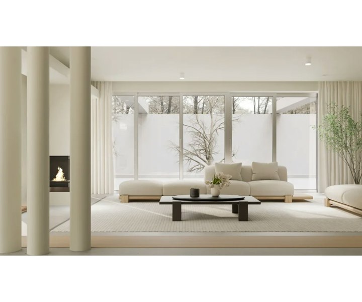 Luxury sofa with clean lines and inviting proportions.