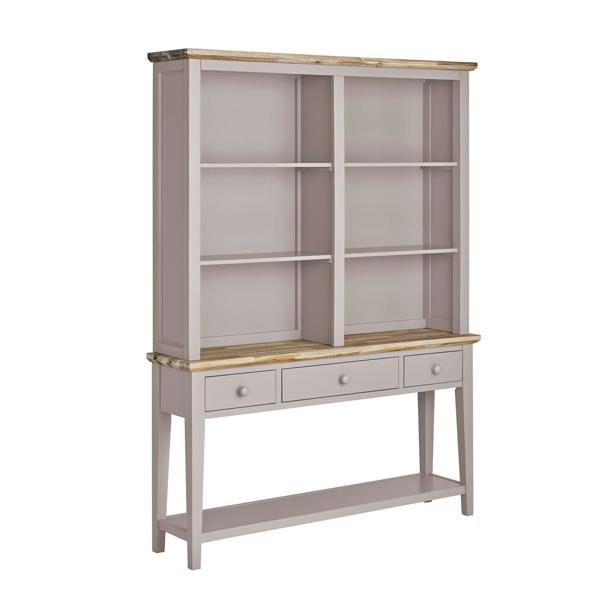 Statement Furniture Florence Console Table and Hutch, Display Cabinet with Shelves