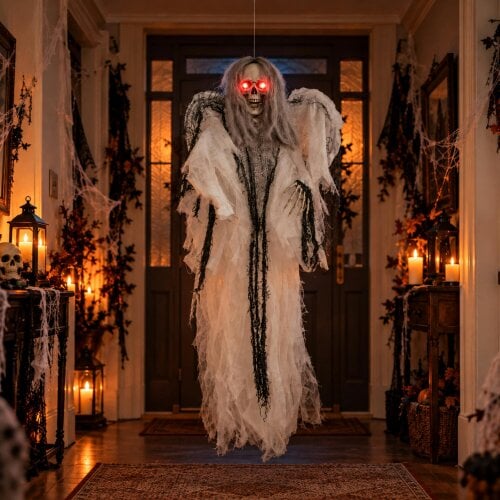 Samuel Alexander 90cm Animated Flapping Cackling Death Angel Halloween Decoration