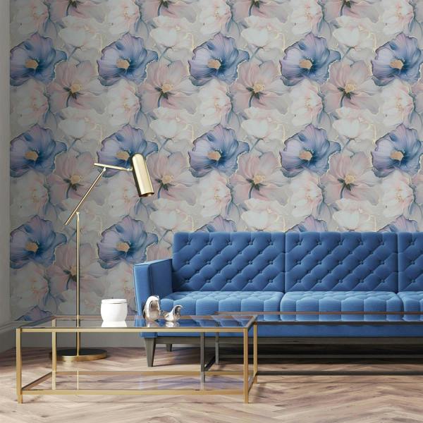 Bliss Floral Pink & Gold Wallpaper image 6