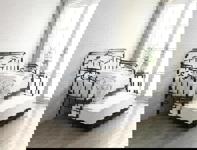 Flintshire Furniture Axton 3ft Day Bed Black Metal Bed Frame