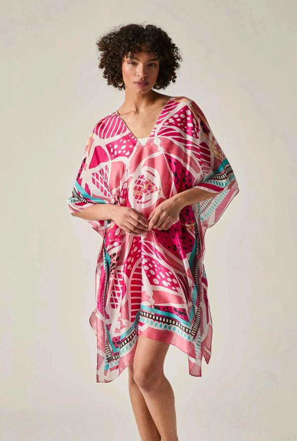 James Lakeland Pink Petal Mosaic Kaftan