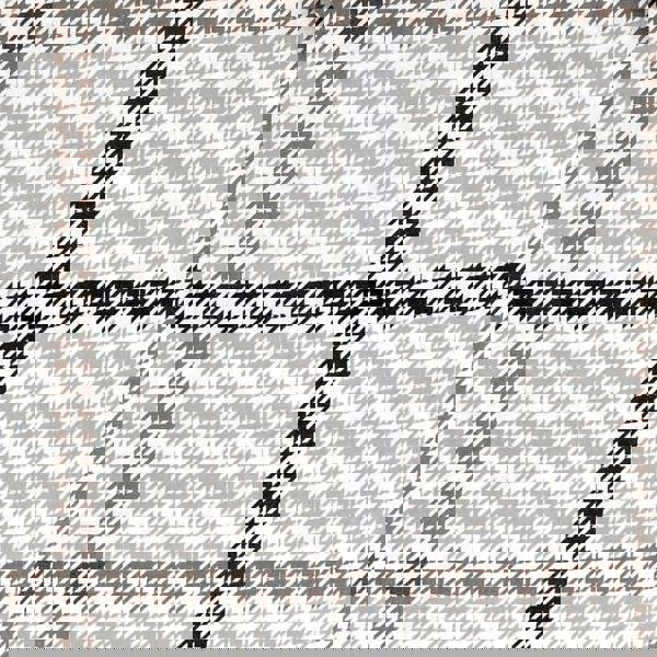 Smart Living Luxury Hounds tooth Check Brushed Cotton Duvet Cover Set - Easy Care Bedding - Natural