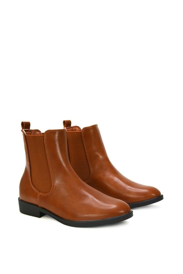 XY LONDON Chelsea Flatform Ankle Boots Pull On