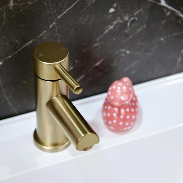 Flode Runn | Mono Basin Mixer Tap | Brushed Brass