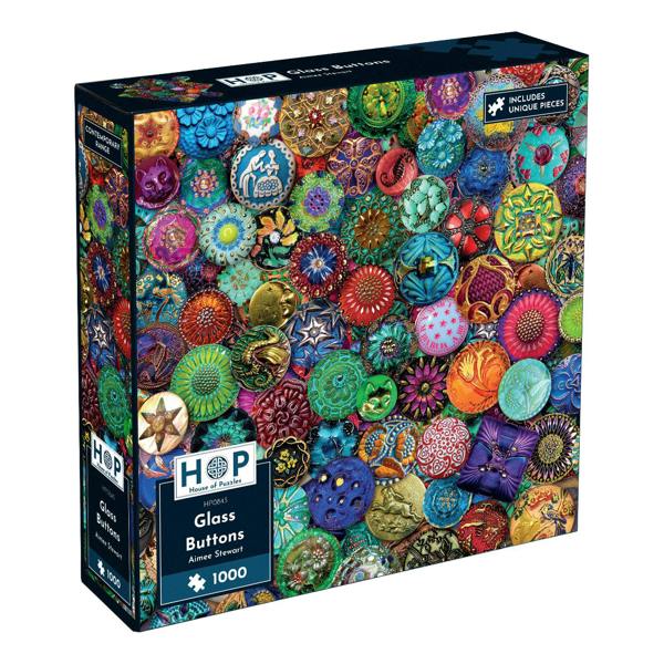 The House of Puzzles Glass Buttons 1000 Piece Jigsaw Puzzle