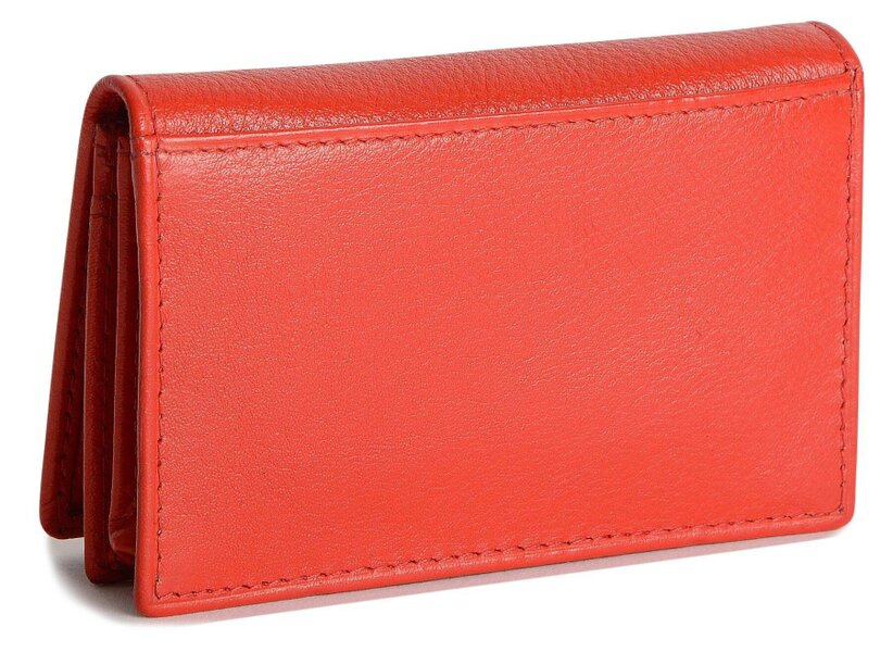 SADDLER JESSICA Leather Credit Card Holder with RFID Protection - 2 Sections and ID Window