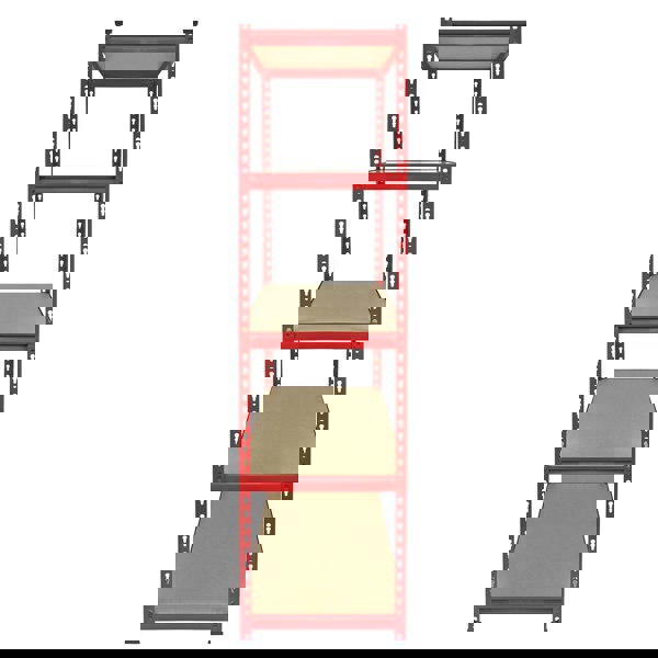 Monster Racking 5 x Z-Rax Red 90cm & Free Mallet