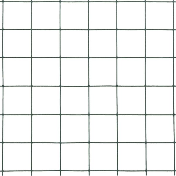 Berkfield Chicken Wire Fence Steel with PVC Coating 25x0.5 m Green