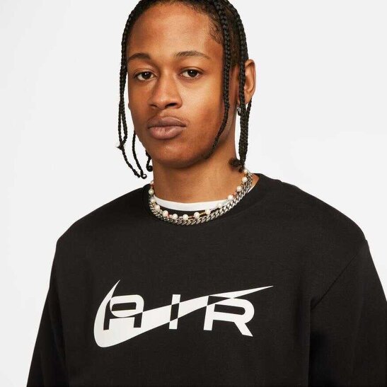 Nike Air Swoosh Fleece Sweatshirt Black/White