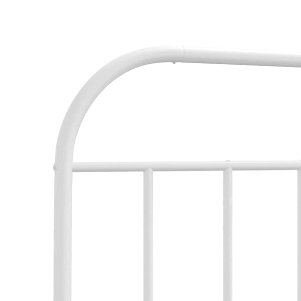 Berkfield Metal Bed Frame with Headboard White 80x200 cm