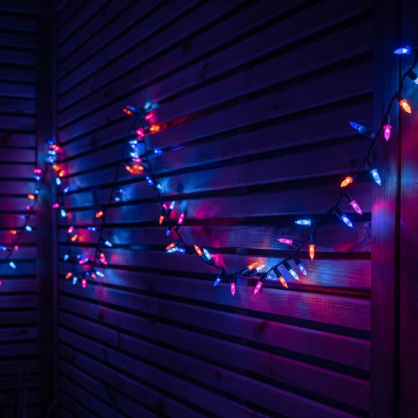 Samuel Alexander 7.5m 300 LED Multi-Action Christmas Fairy Cap String Lights with Timer in Rainbow