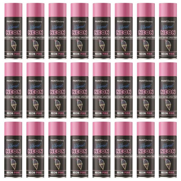 Paint Factory 24X - Paint Factory Fluorescent Neon Pink Spray Paint 200ml