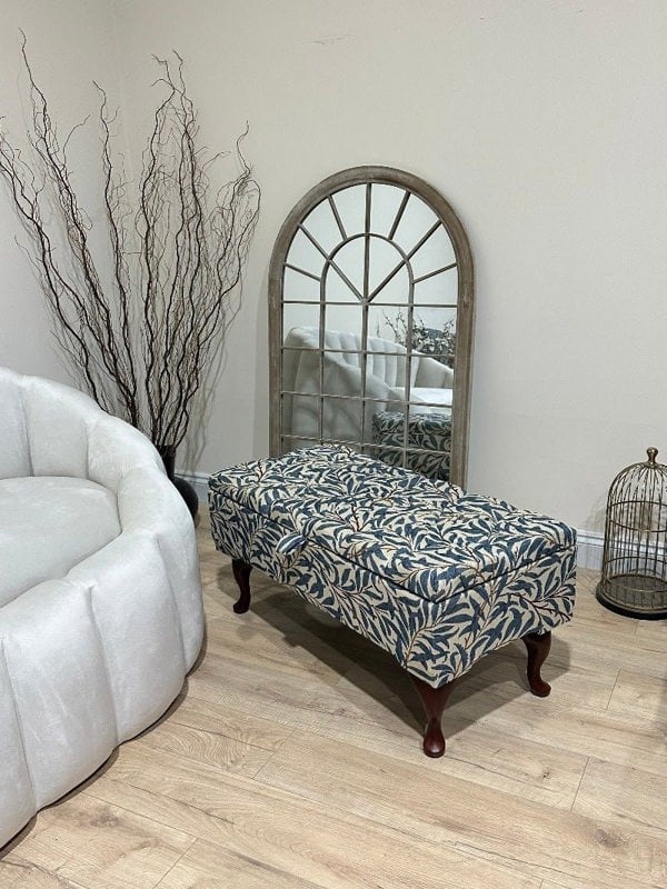 PREMIUM will storage coffee table , Ottoman with Storage, Patterned Footstool Pouffe, side living room table - ISTOOLS