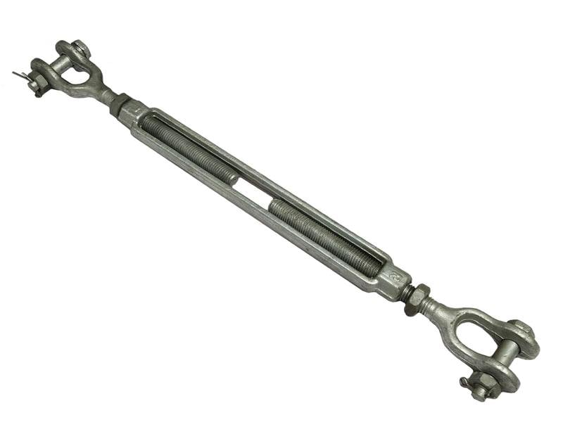 Galvanised Turnbuckle Open Body Straining Screw Jaw Jaw (US Spec Wire Tensioner) 1 1/4 x 18"