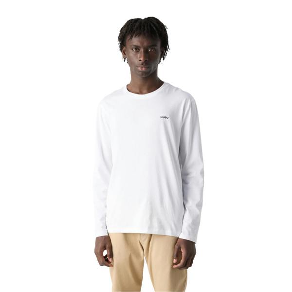Hugo Mens Derol Cotton Long-Sleeved T-Shirt - White - 