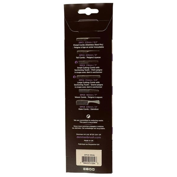 Denman DPC6 White Rake Comb