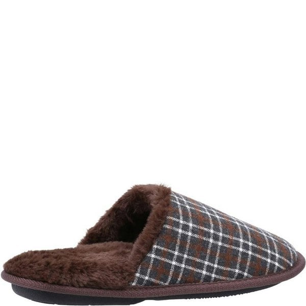 Fleet & Foster Mens Rhys Slippers - Brown