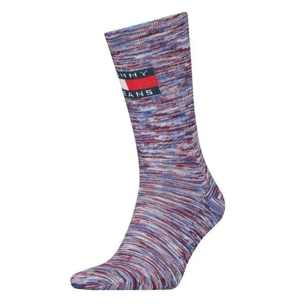 Tommy Jeans Womens/Ladies Logo Crew Socks - Rouge Red Marl - 