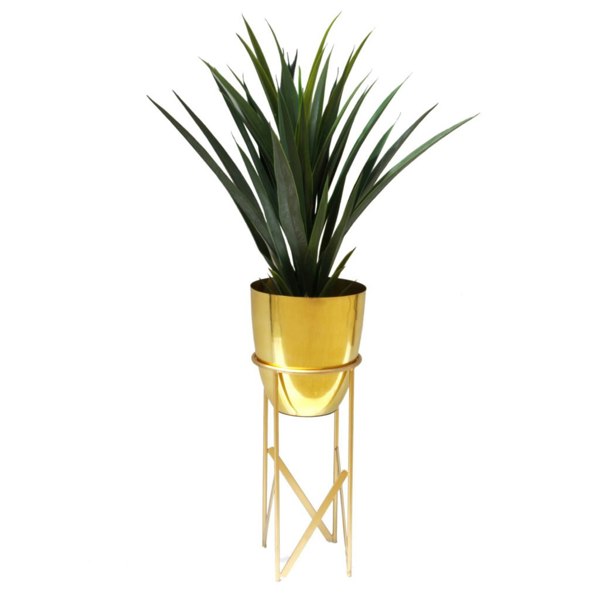 Leaf 55cm Copper Planter with Matching Stand