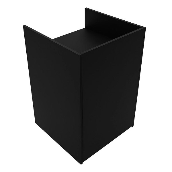 Black shop counter till block TB60 with a sleek, modern design, featuring a smooth surface and sturdy construction for retail use