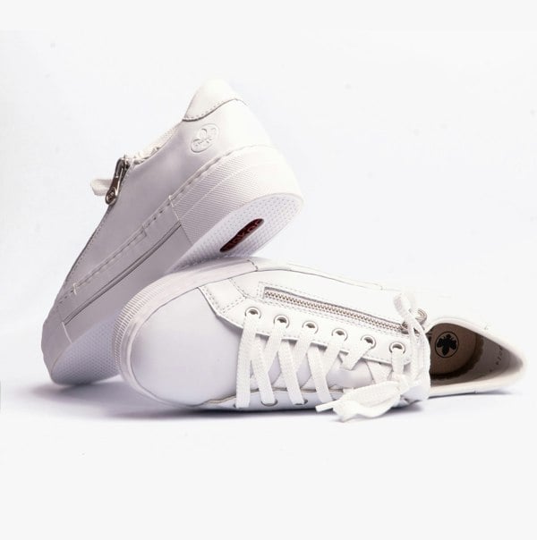 Rieker Womens Zip Shoes - White (N4921-81)