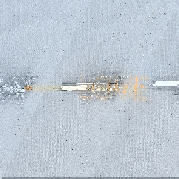 pearl hair slide, gold hair clip with pearl word love, elegant pearl word barrette, vintage inspired hair accessory, romantic gold and pearl hair clip
