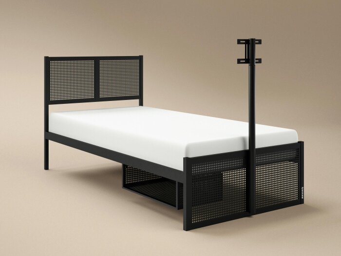 Recoil Kage Metal TV Bed with Storage & LED Black