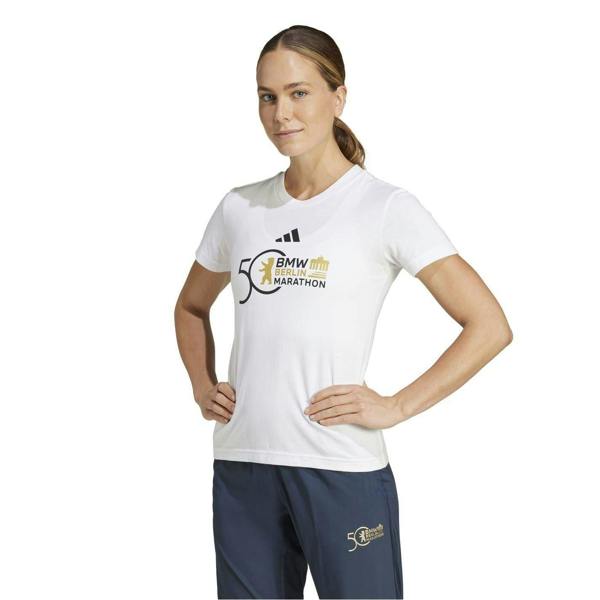 Adidas Womens/Ladies Marathon 50th Anniversary T-Shirt - White - 