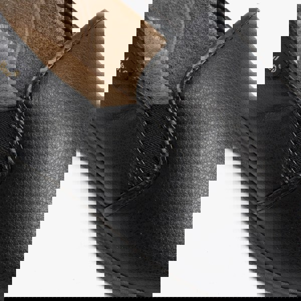 Dr Keller CHRISTOF Mens Faux Leather Wide Fit Full Slippers Black