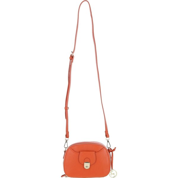 Real Leather Compact Crossbody Bag with Adjustable Strap: y-53