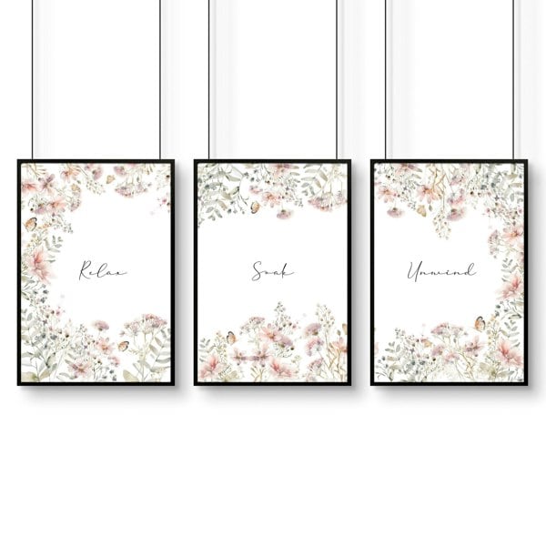 Bathroom Decor On Wall | Set of 3 wall art prints